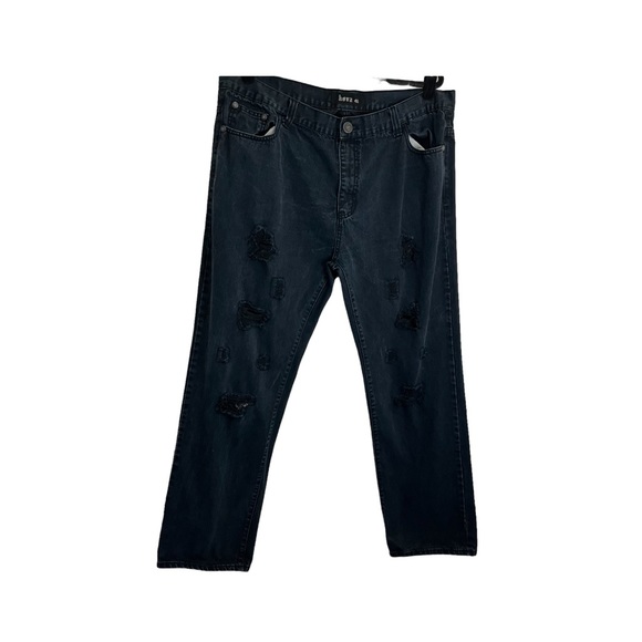 Jeanetix Hova Mens Black Wash Distressed Jeans Size 40 - Picture 1 of 10